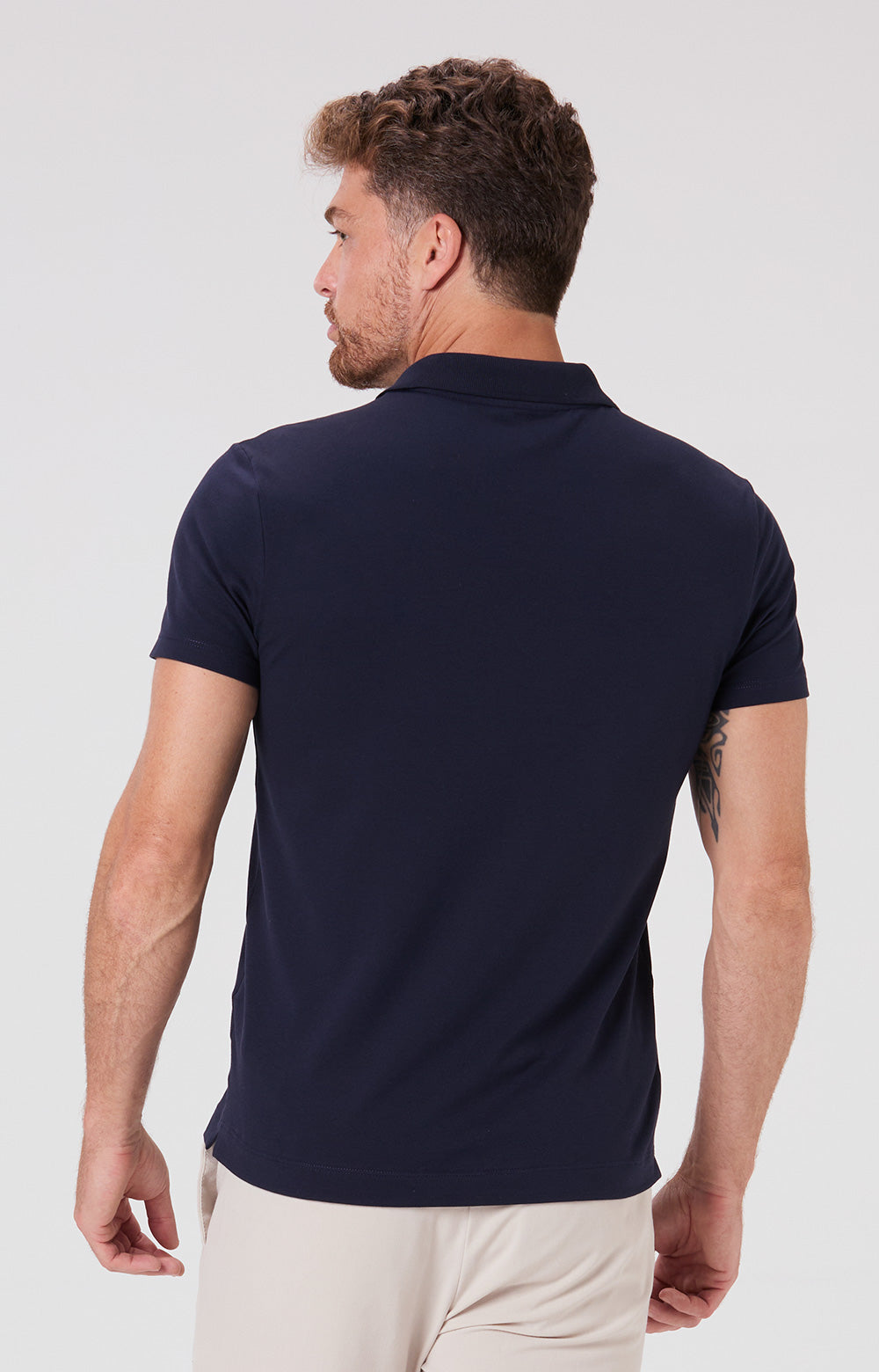 Camisa Polo Regular Fit Algodão Pima - Azul Marinho