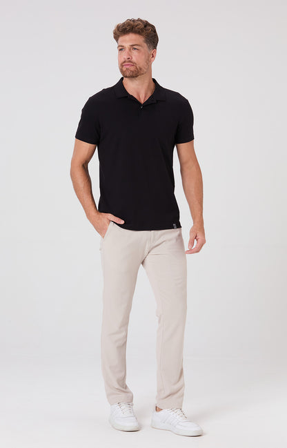 Camisa Polo Regular Fit Algodão Pima - Preta