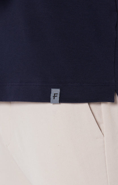Camisa Polo Regular Fit Algodão Pima - Azul Marinho