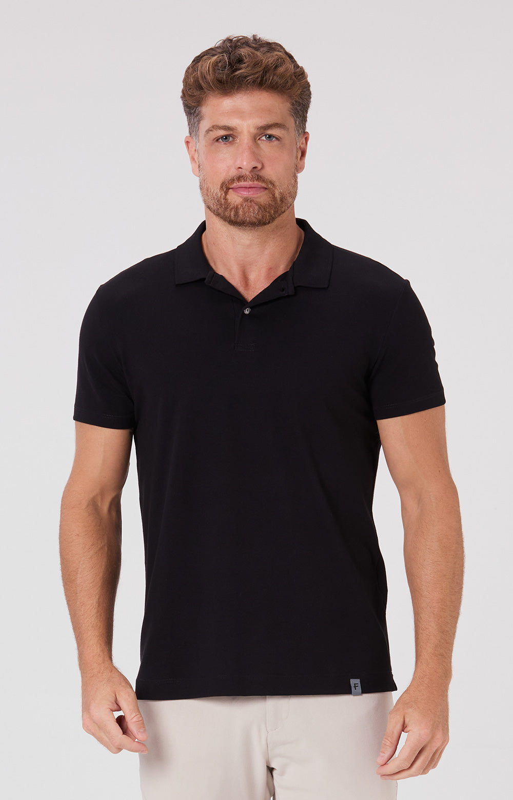 Camisa Polo Regular Fit Algodão Pima - Preta