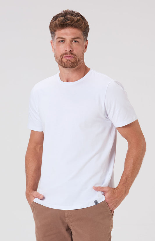 Camiseta Slim Cotton Light Elastano - Branca