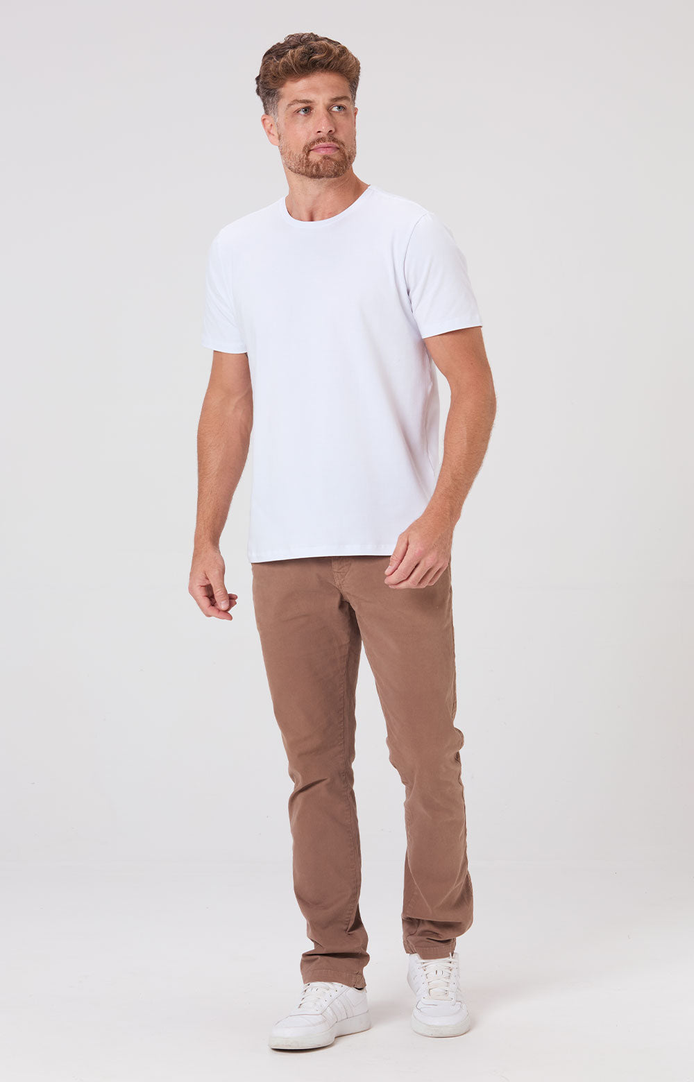 Camiseta Slim Cotton Light Elastano - Branca