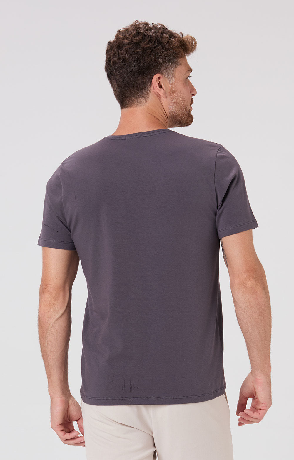 Camiseta Slim Cotton Light Elastano - Chumbo