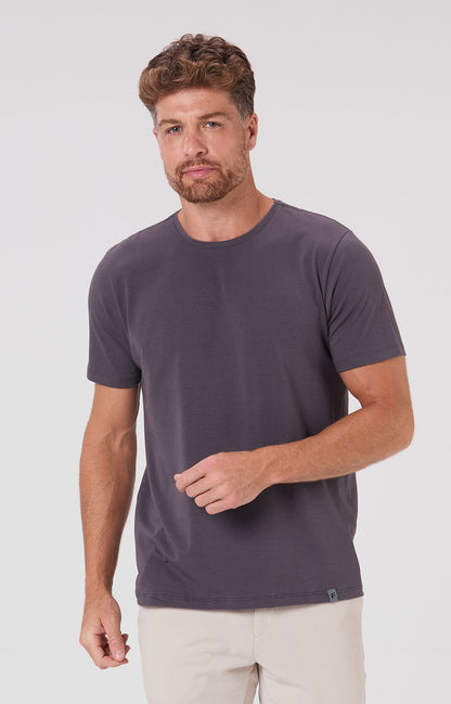 Camiseta Slim Cotton Light Elastano - Chumbo