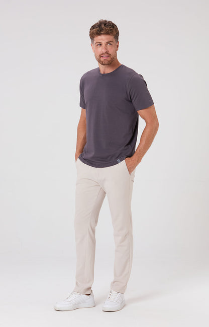 Camiseta Slim Cotton Light Elastano - Chumbo