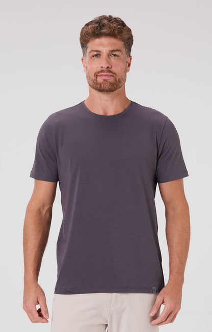 Camiseta Slim Cotton Light Elastano - Chumbo