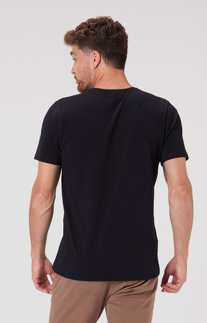 Camiseta Slim Cotton Light Elastano - Preta