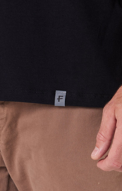Camiseta Slim Cotton Light Elastano - Preta