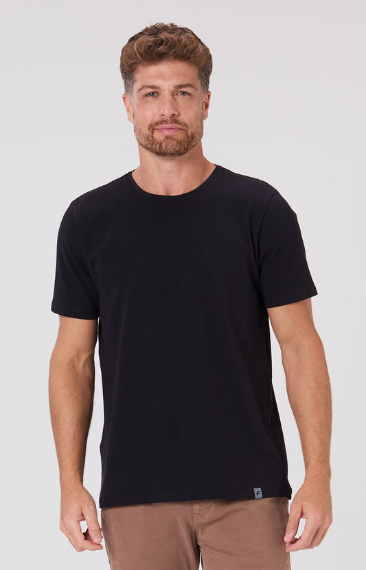 Camiseta Slim Cotton Light Elastano - Preta