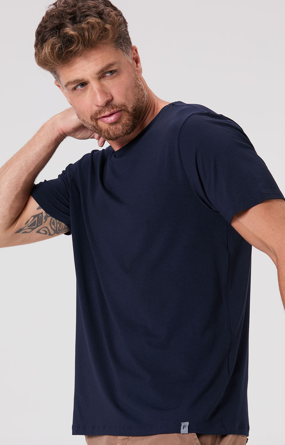 Camiseta Slim Modal Tech - Azul Marinho