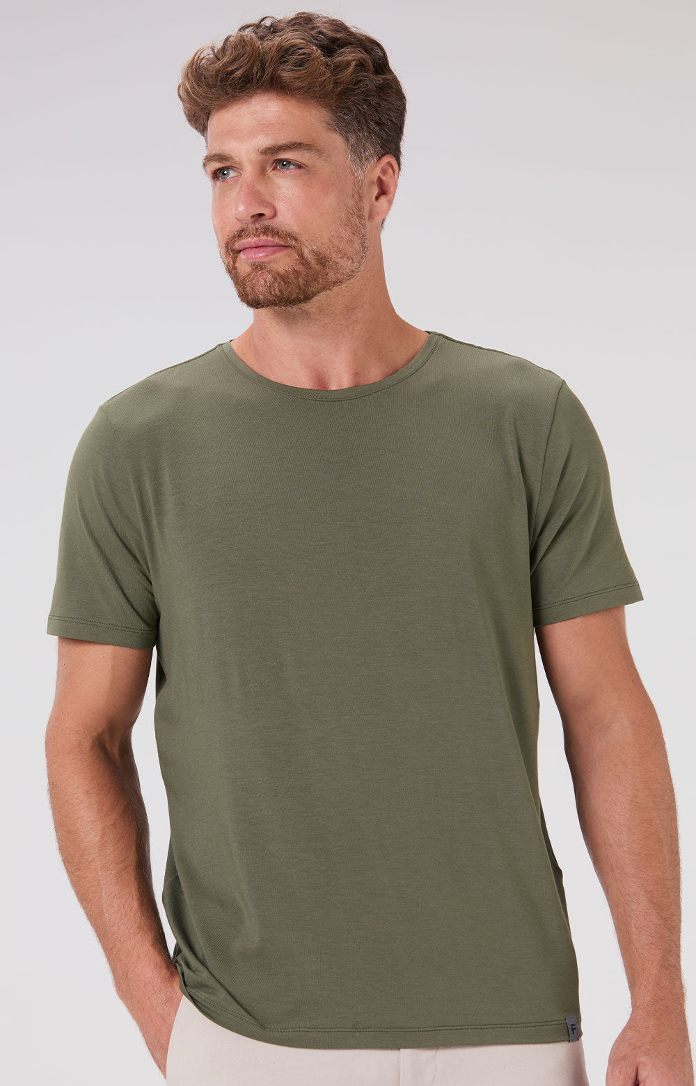 Camiseta Slim Modal Tech - Oliva