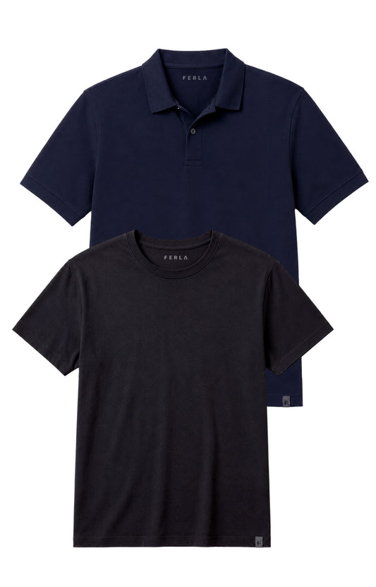 Kit - Polo Regular Fit + Camiseta Cotton Pìma