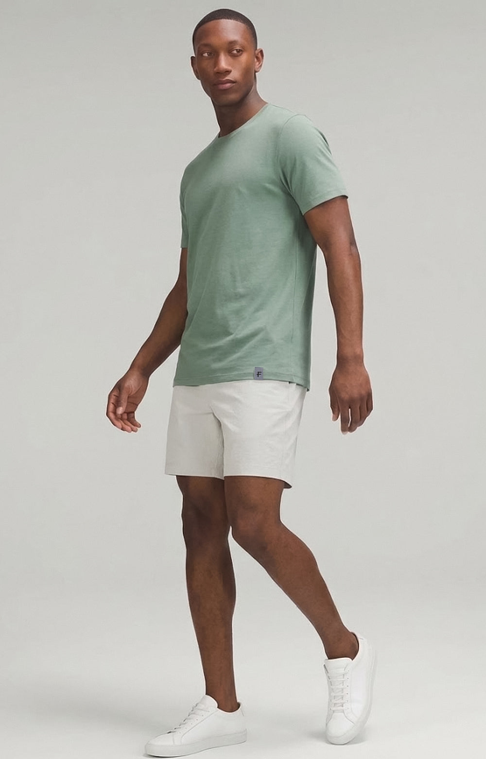 Camiseta Algodão - Verde Sálvia