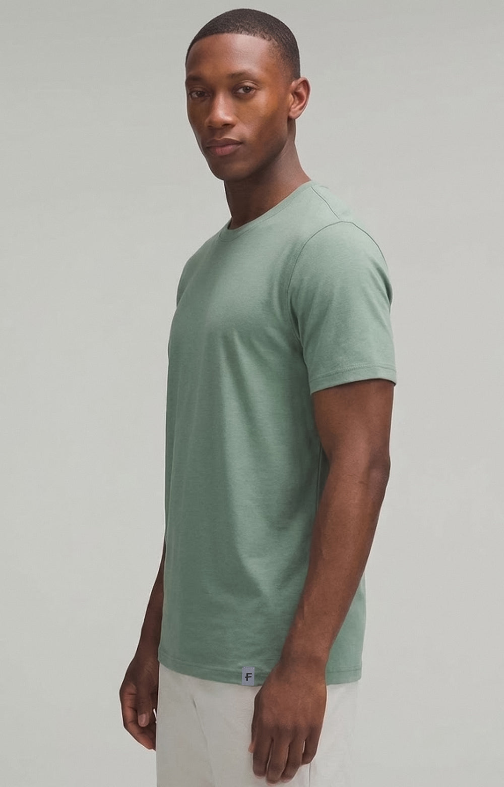 Camiseta Algodão - Verde Sálvia